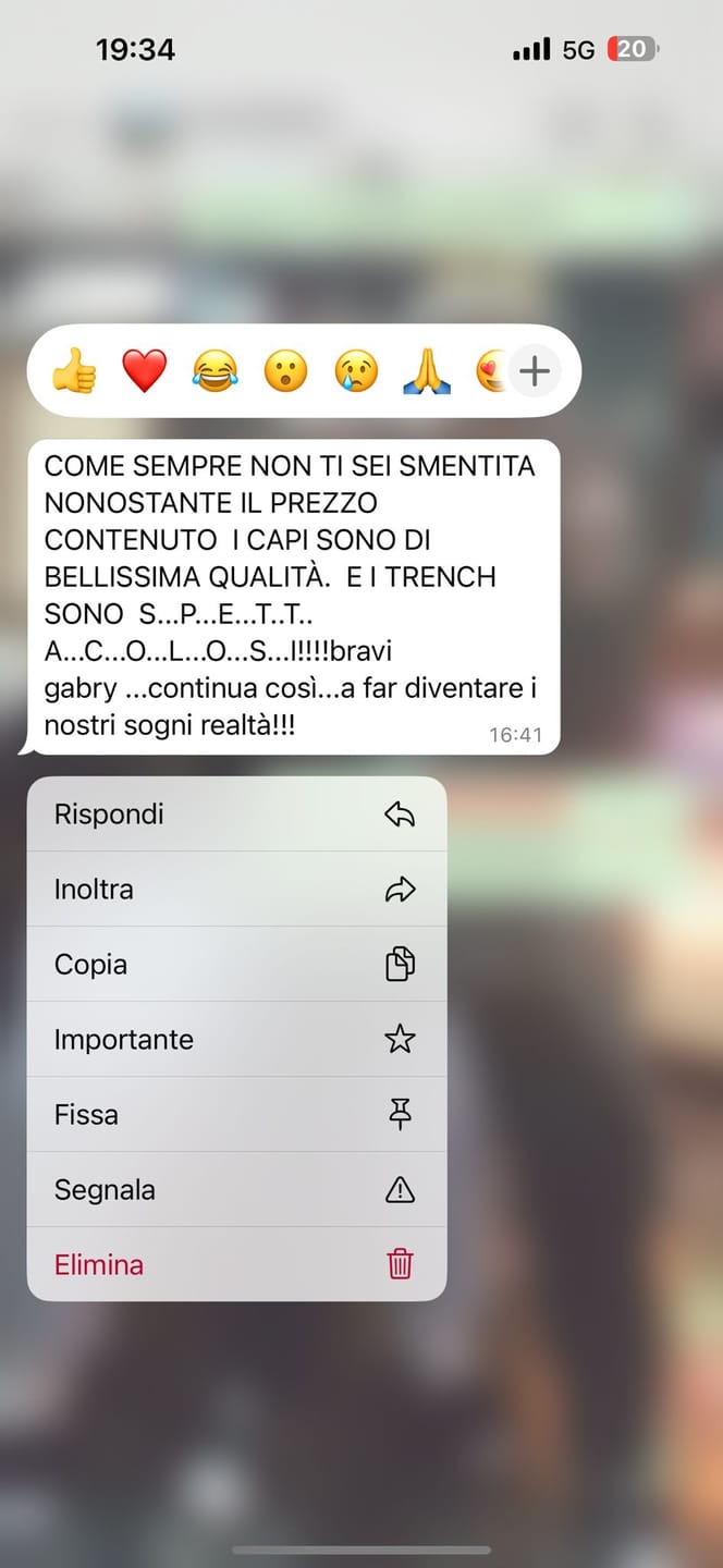 Customer photo review of Coordinato Luisa