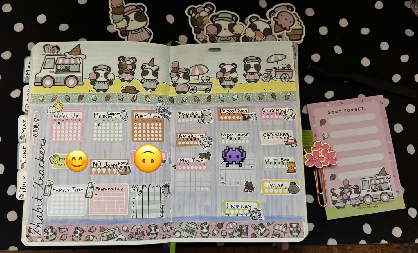 Customer photo review of Deep-Clean Kitchen Planner Stickers