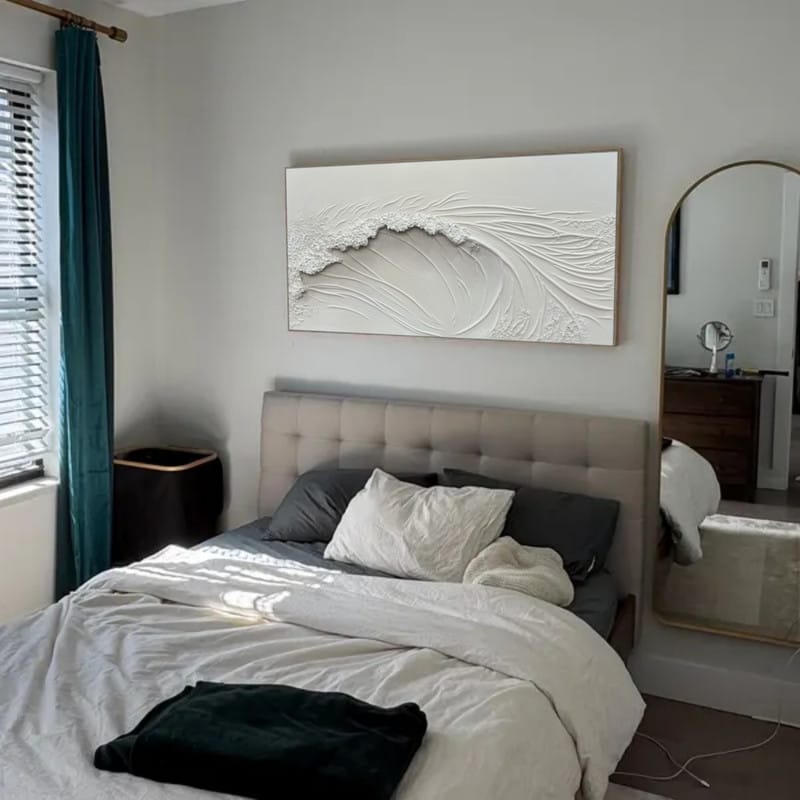 Customer photo review of Ocean And Sky Textured Painting Canvas #OS035