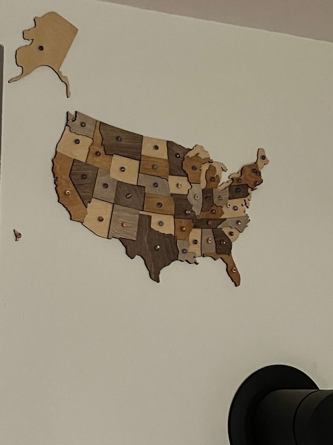 Customer photo review of USA Flags Push Pins