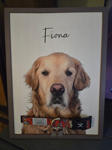 Customer photo review of Custom Pet Memorial Portraits - A Timeless Companion