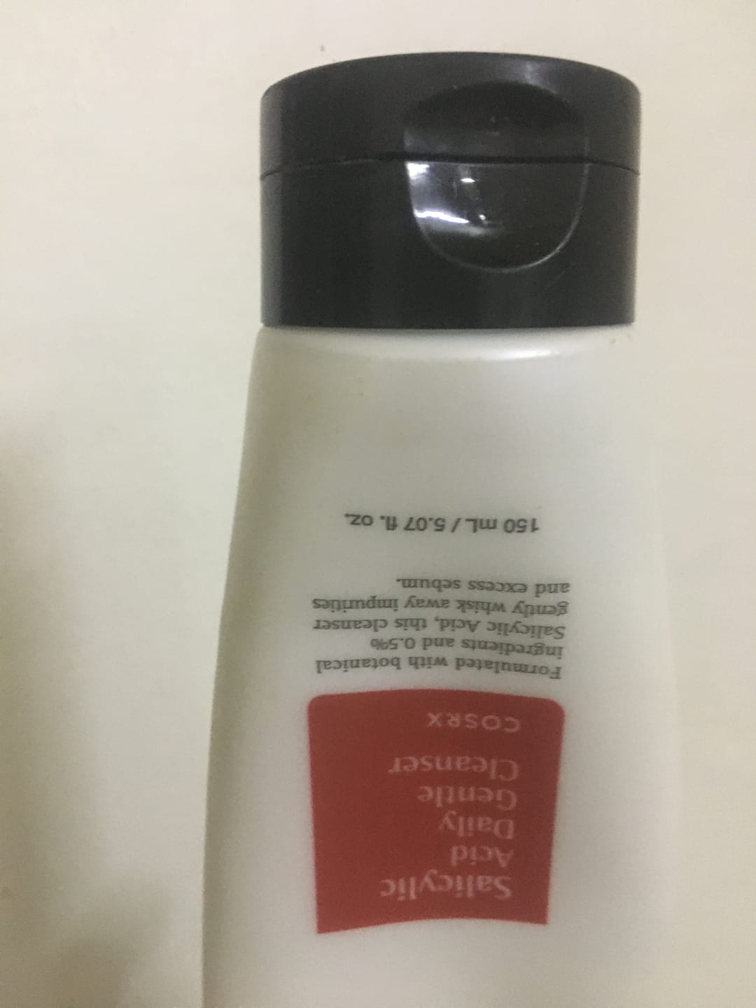 Customer photo review of غسول يومي لطيف بحمض الساليسيليك من كوسركس - 150مل