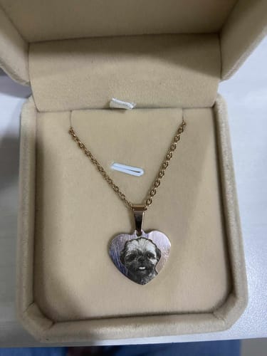 Customer photo review of Printave™ Personalized Heart Necklace