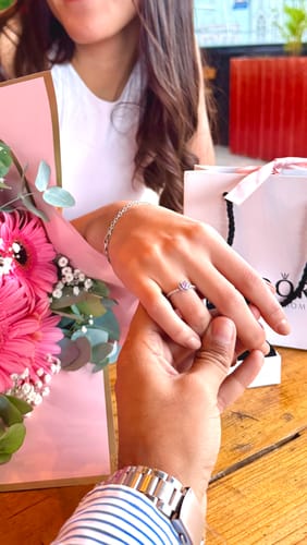 Customer photo review of ANILLO PROMESA CORAZON ELEVADO ROSA + KIT DE REGALO
