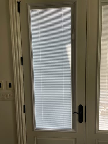 Customer photo review of Raise & Lower Blinds Glass and Frame Kit (Full Lite)