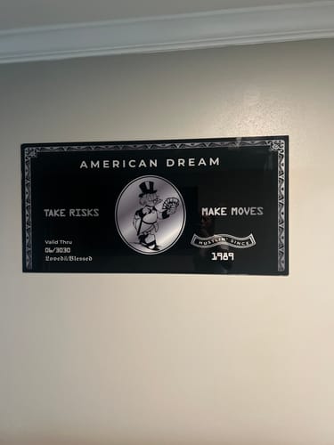 Customer photo review of Scrooge Card - Take Risks Make Moves