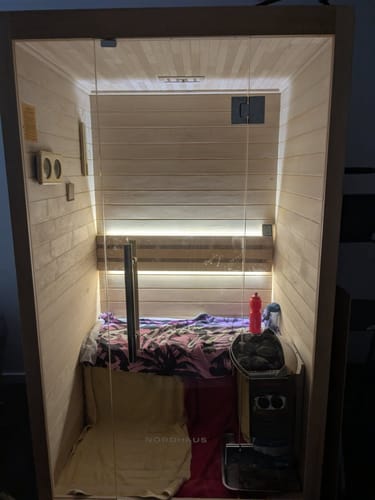 Customer photo review of 2 Person Traditional Sauna - 4.5kw Harvia Heater