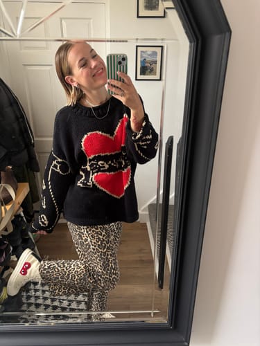 Customer photo review of The Young Hearts Jumper - Black