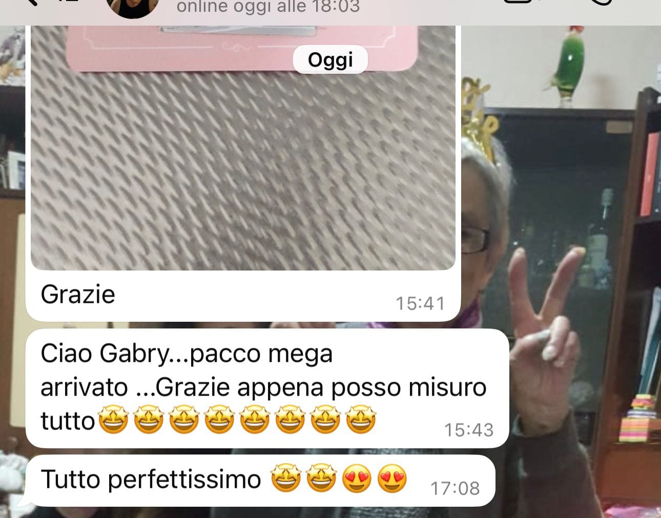 Customer photo review of Coordinato Luisa