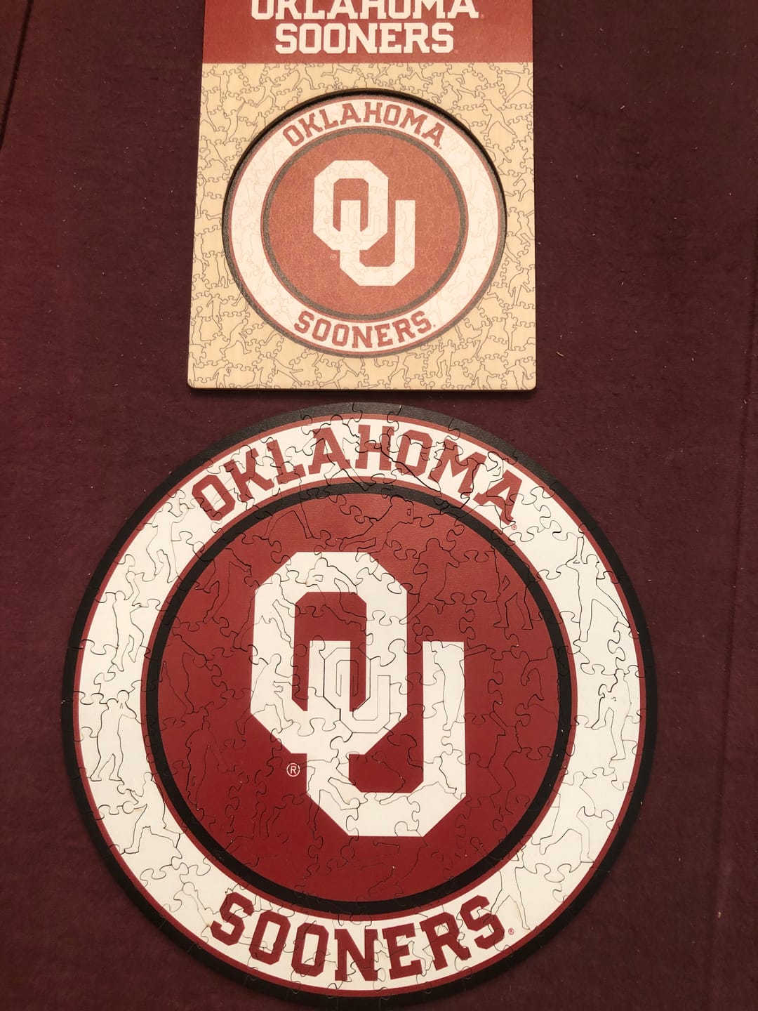 Customer photo review of University of Oklahoma - Wooden Puzzle
