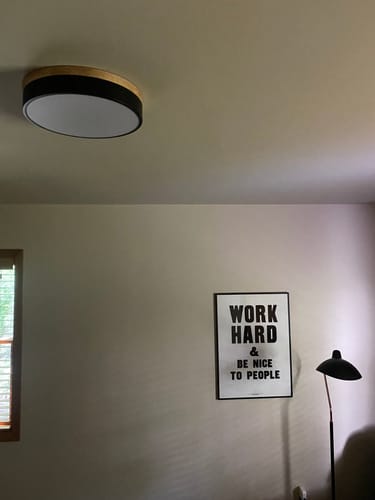 Customer photo review of Contemporary Wood Round Dimmable LED Ceiling Light