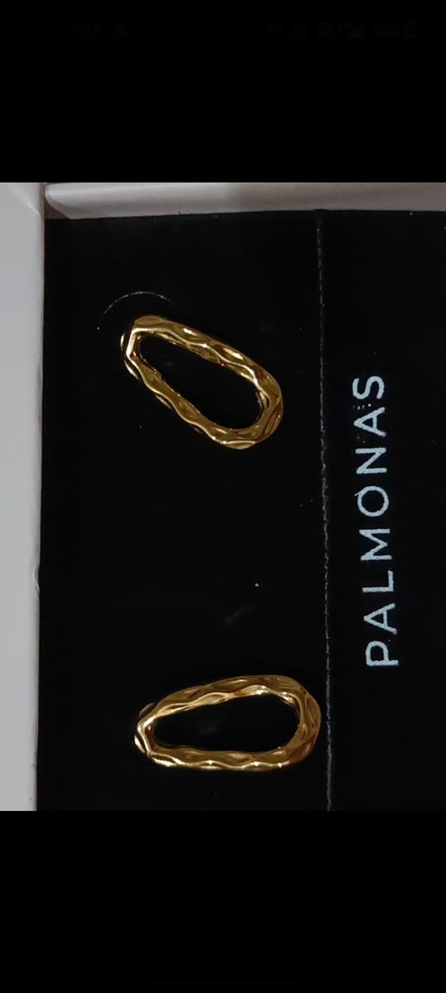 Customer photo review of Abstract Oval Earrings