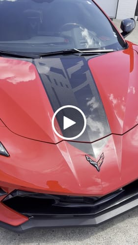 Customer video review of 2020-Up Corvette C8 Bronze Accent Hood Stripe