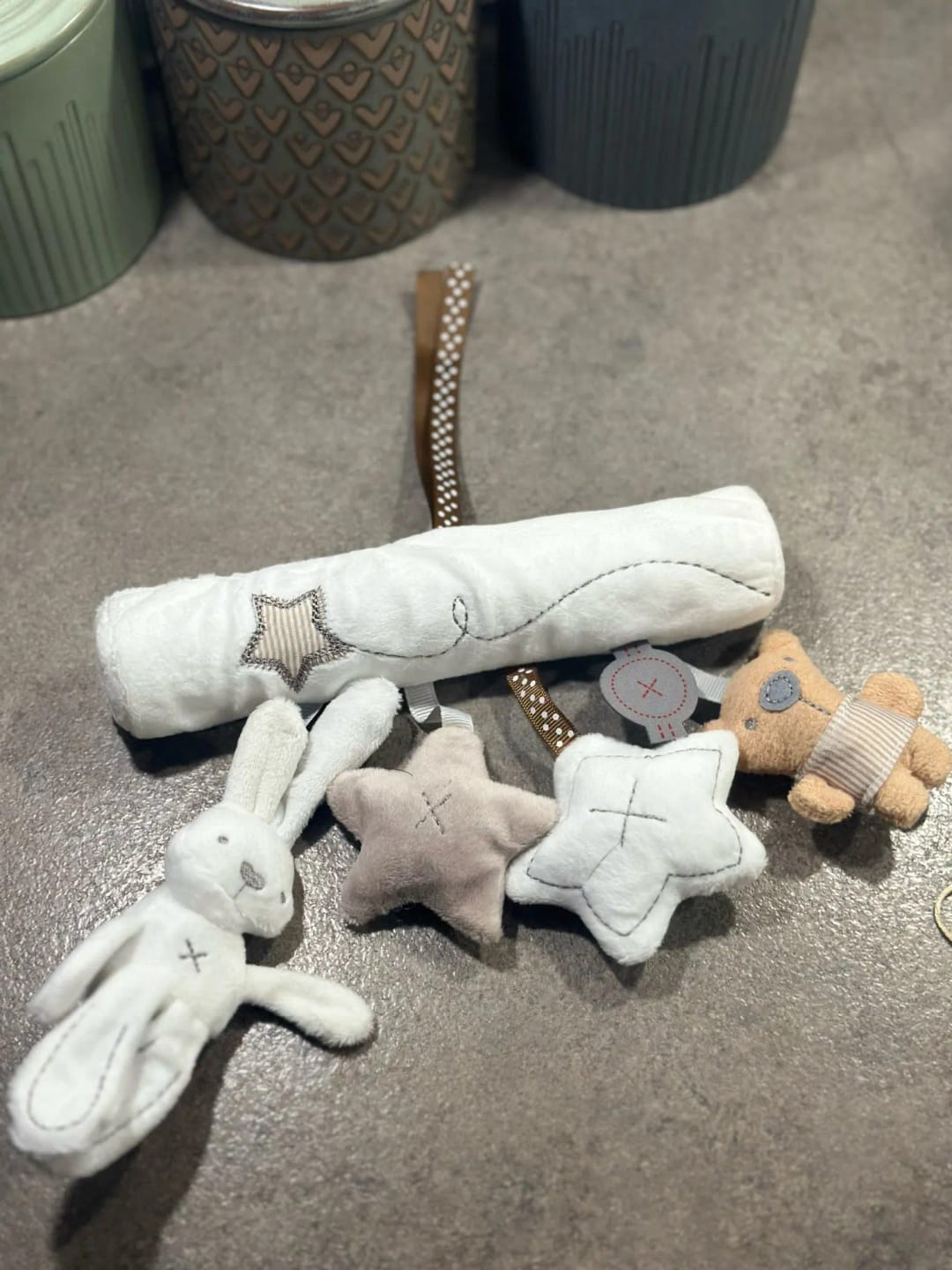 Customer photo review of Snuggle & Go - Travel Sensory Rattle Trio – Bunny & Bear Edition