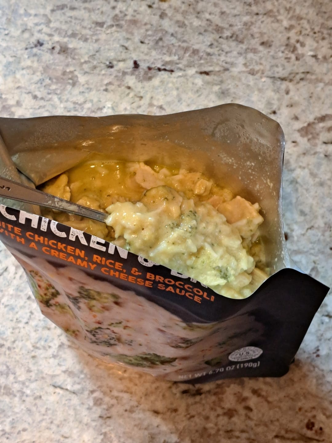Customer photo review of Cheesy Chicken & Broccoli