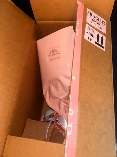 Customer photo review of Pink & White Rose Bouquet