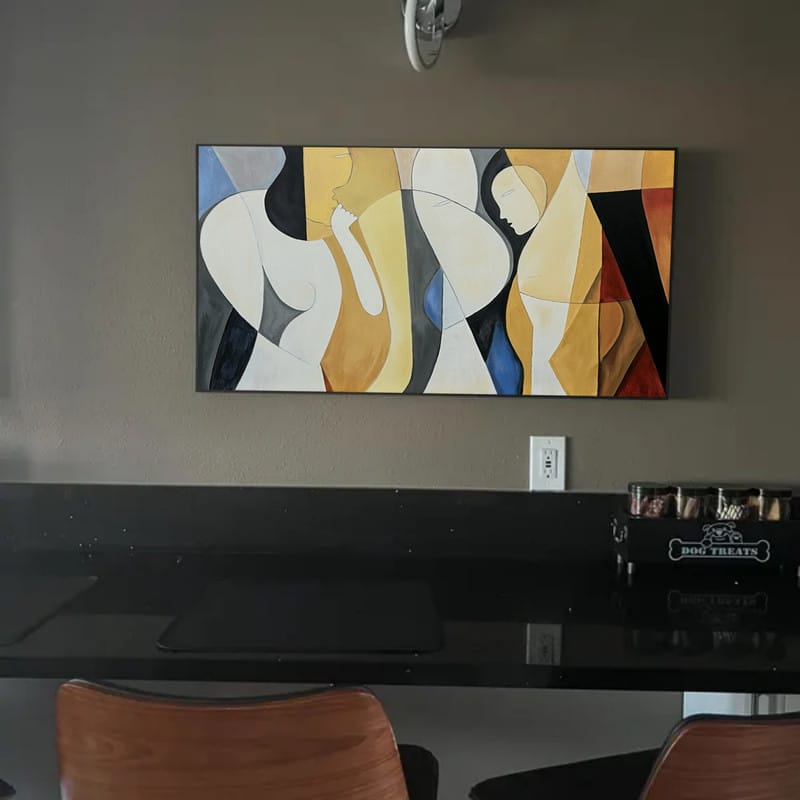 Customer photo review of Abstract Portrait Canvas Art #AE016