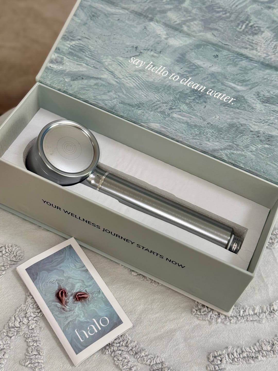 Customer photo review of Filtered Showerhead - Brushed Chrome