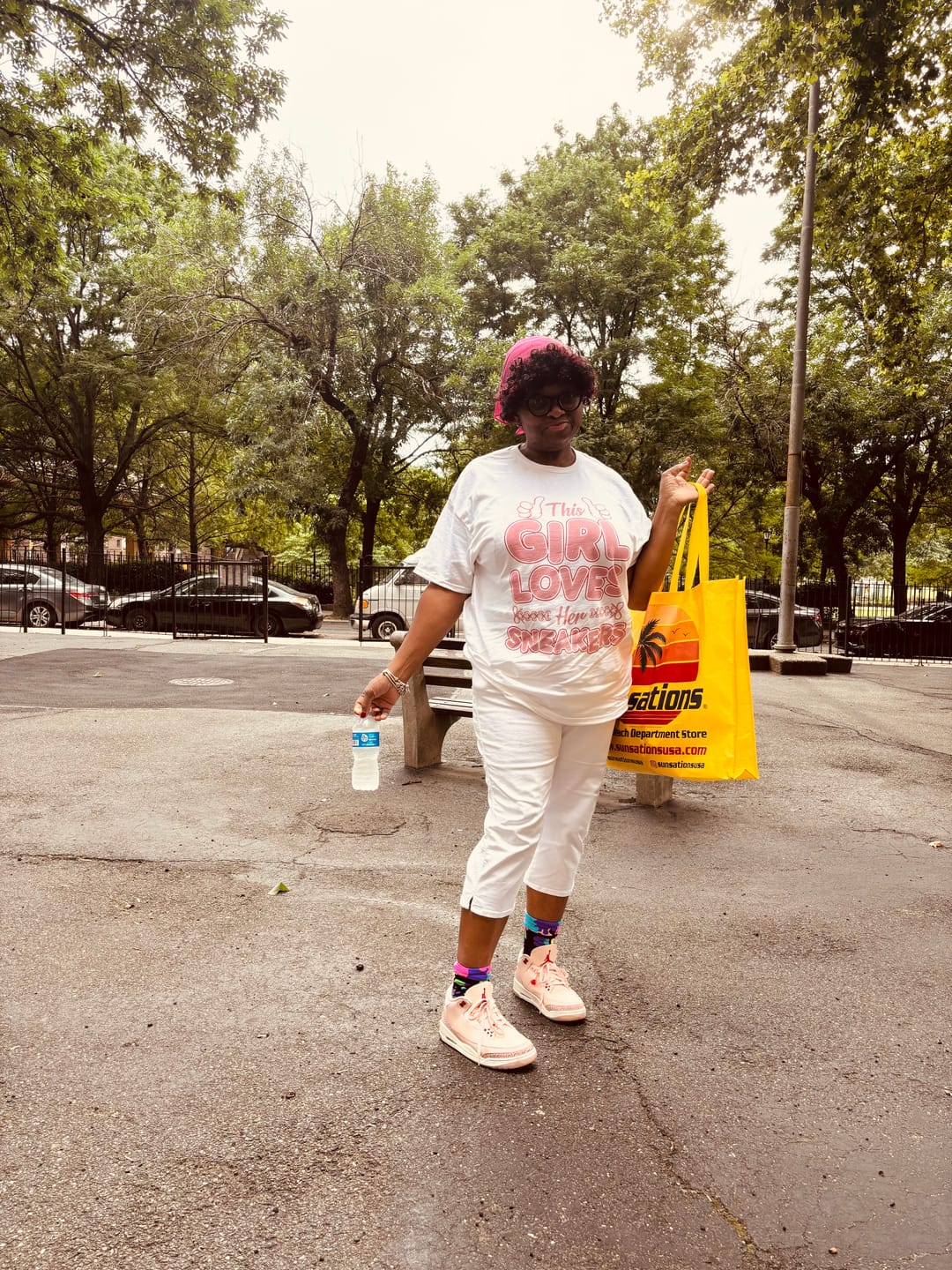 Customer photo review of This Girl Loves Sneakers T-Shirt Matching Jordan 3 Valentine's Day 2025