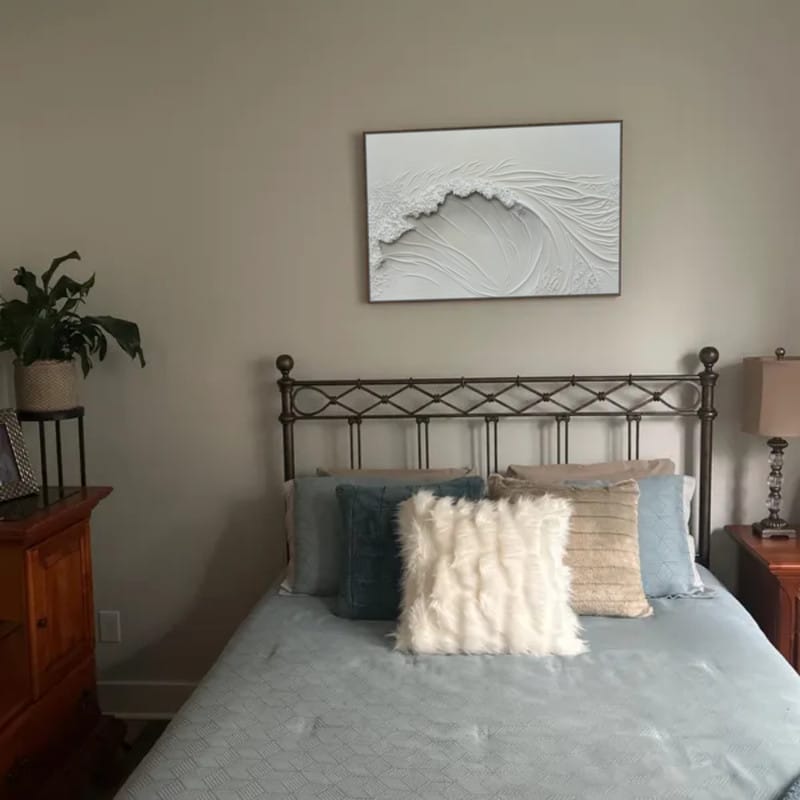 Customer photo review of Ocean And Sky Textured Painting Canvas #OS035