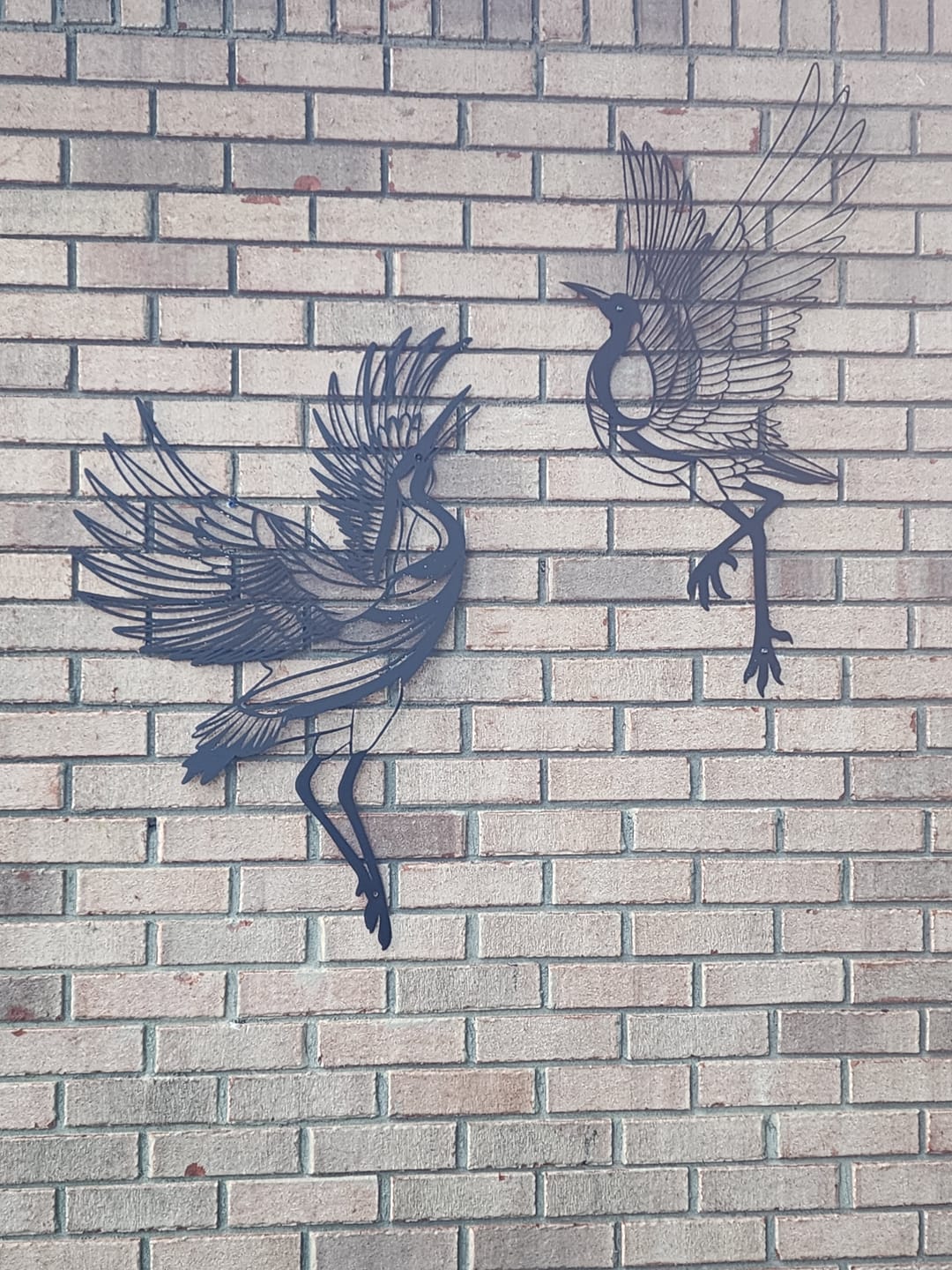 Customer photo review of Sandhill Crane Metal Wall Art (Set of 2)