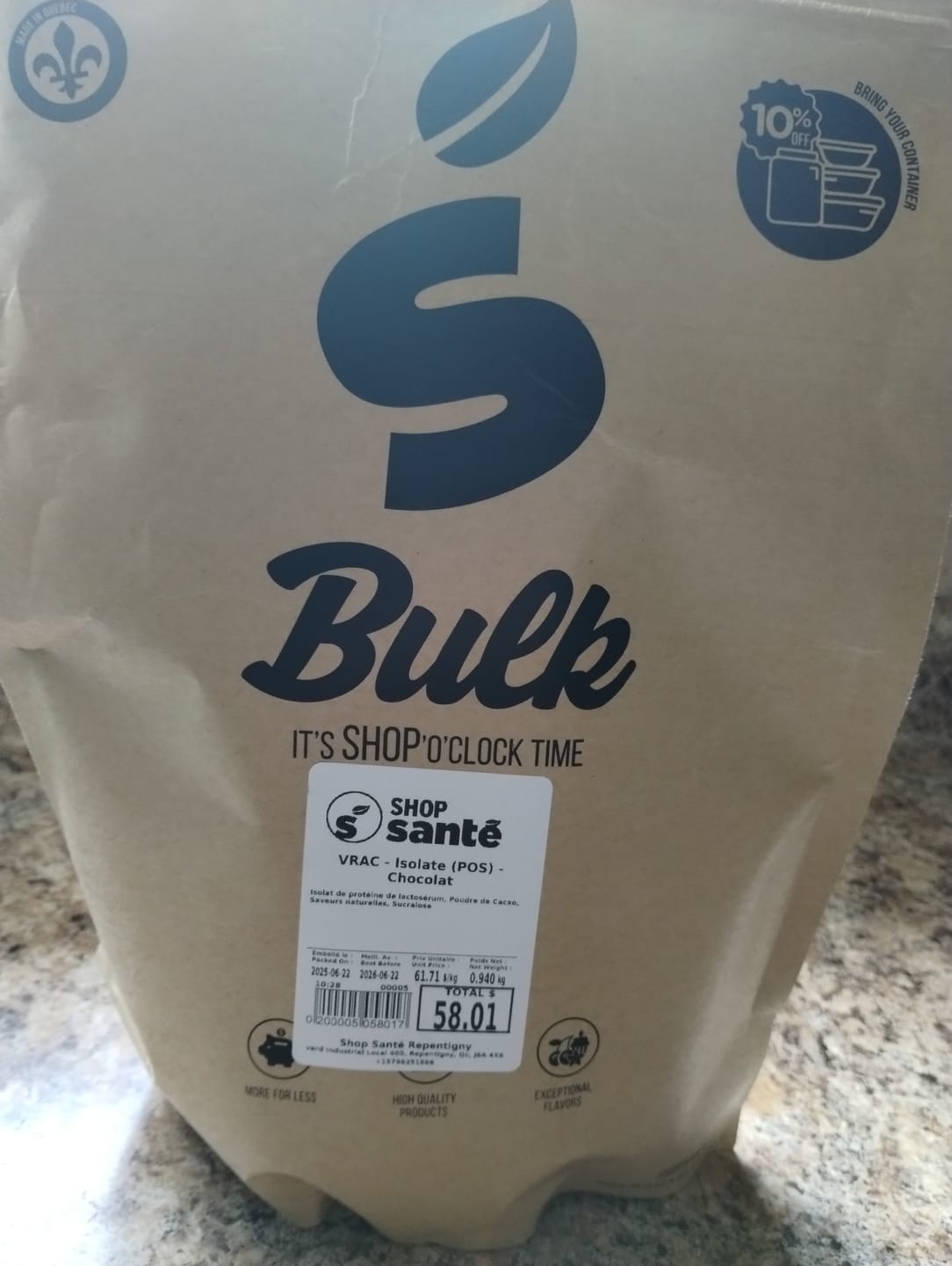Customer photo review of VRAC - Whey (1lb)