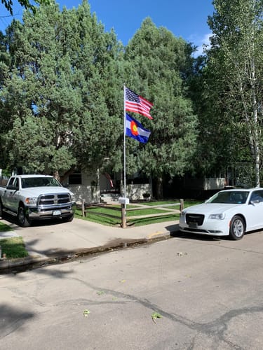 Customer photo review of Heavy Duty American Flag - Nylon Flag - Made In USA