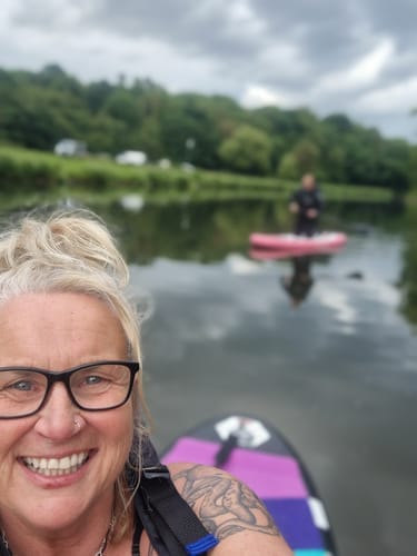 Customer photo review of Aquaplanet MAX 10’6″ Inflatable Paddle Board Package - Prism