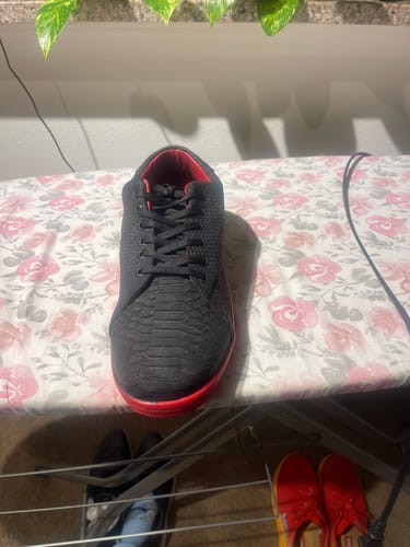 Customer photo review of Matte Black Python Leather Shoes