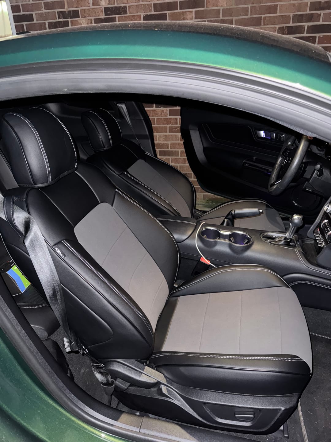Customer photo review of 2015+ Ford Mustang Coupe Custom Leather Seat Covers