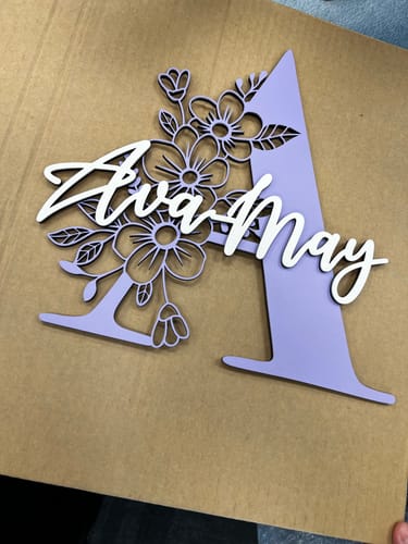 Customer photo review of Floral Monogram Two Layer