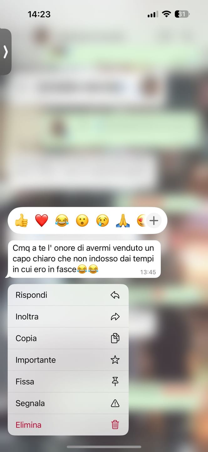 Customer photo review of Coordinato Luisa
