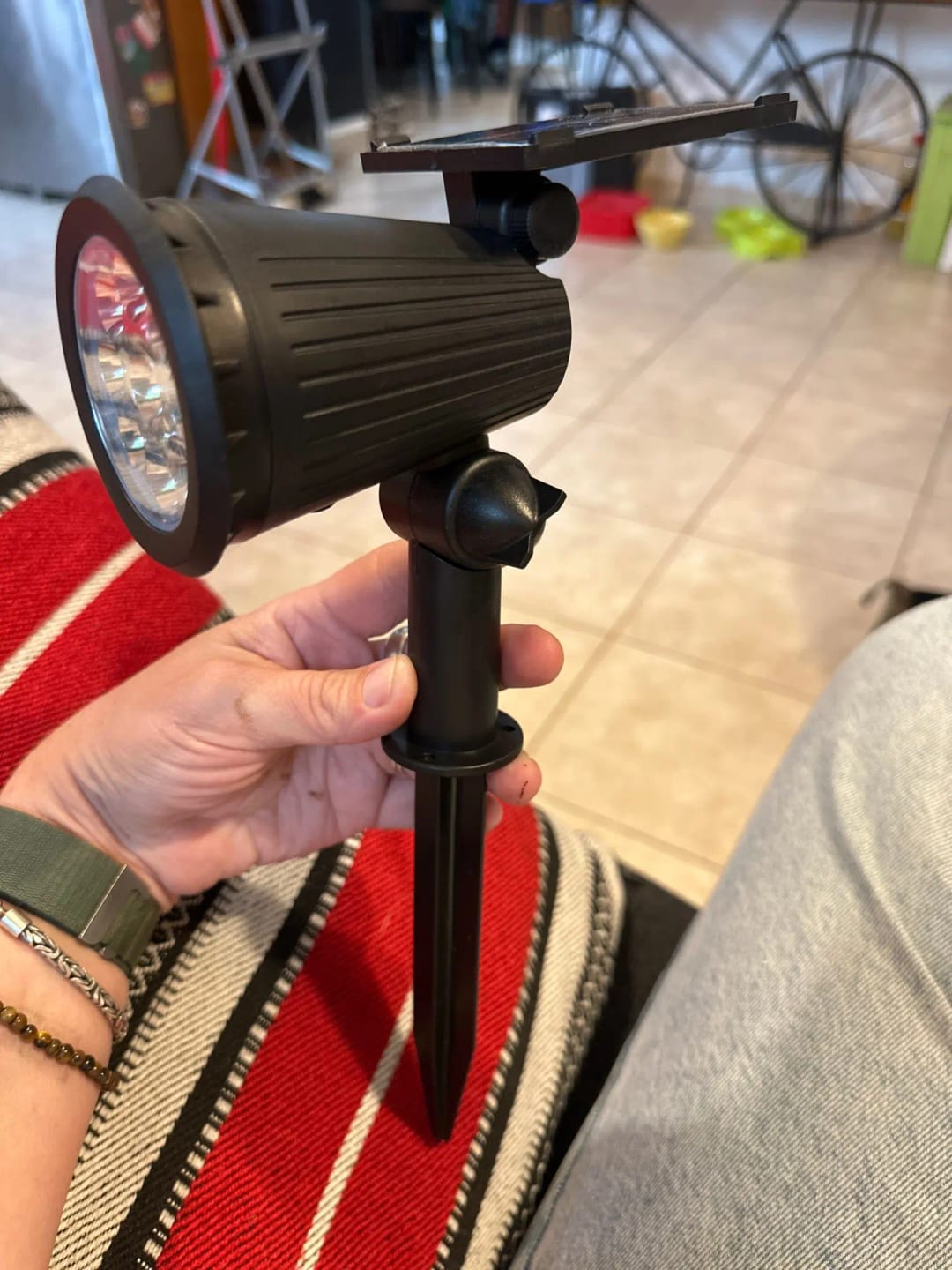 Customer photo review of 9 LED Solar Spot Lights