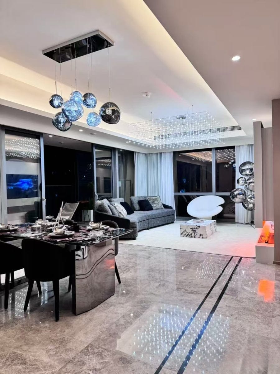 Customer photo review of Tambora Lava Pendant Light(Mixed Sizes), Bulb Version