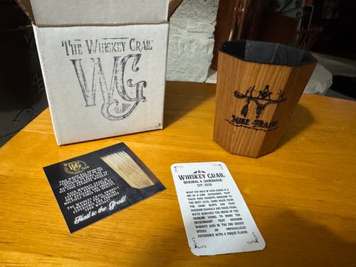 Customer photo review of Whiskey Grail (CUSTOM ENGRAVING)