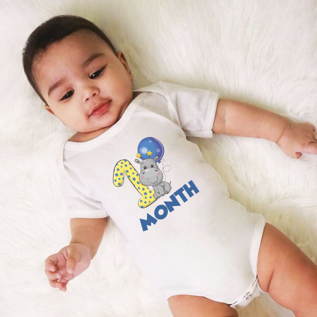 Customer photo review of 1 Month Birthday Baby Romper