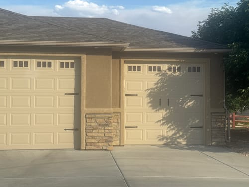 Customer photo review of Prestige Magnetic Window Accents – Faux Garage Window Set