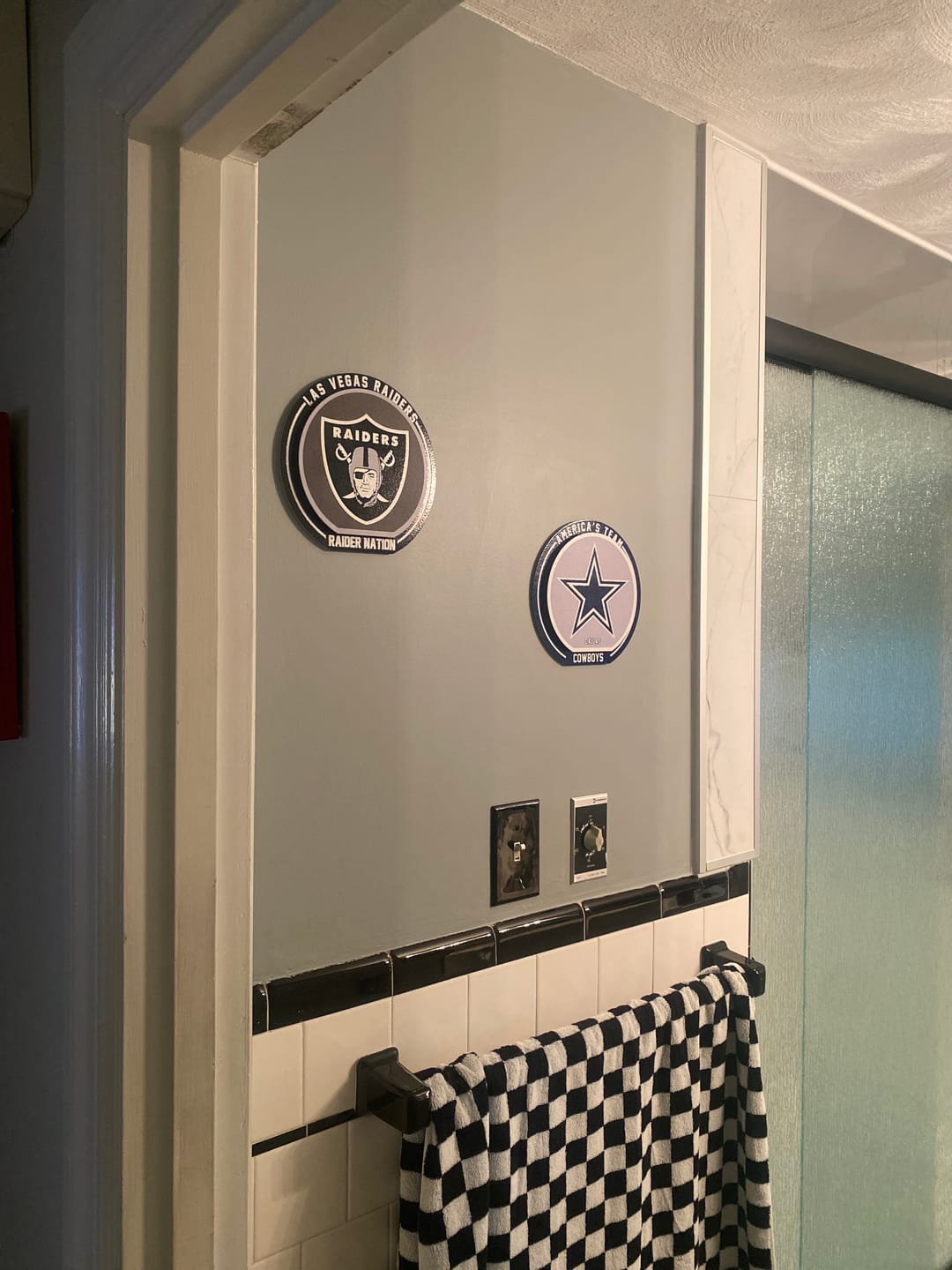Customer photo review of Dallas Cowboys "Double Play" On the Shelf or on the Wall Art