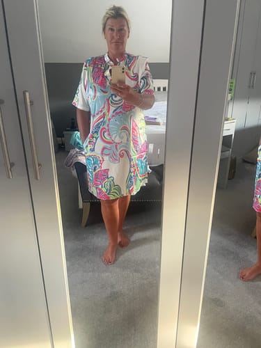 Customer photo review of Slim fit printed dress