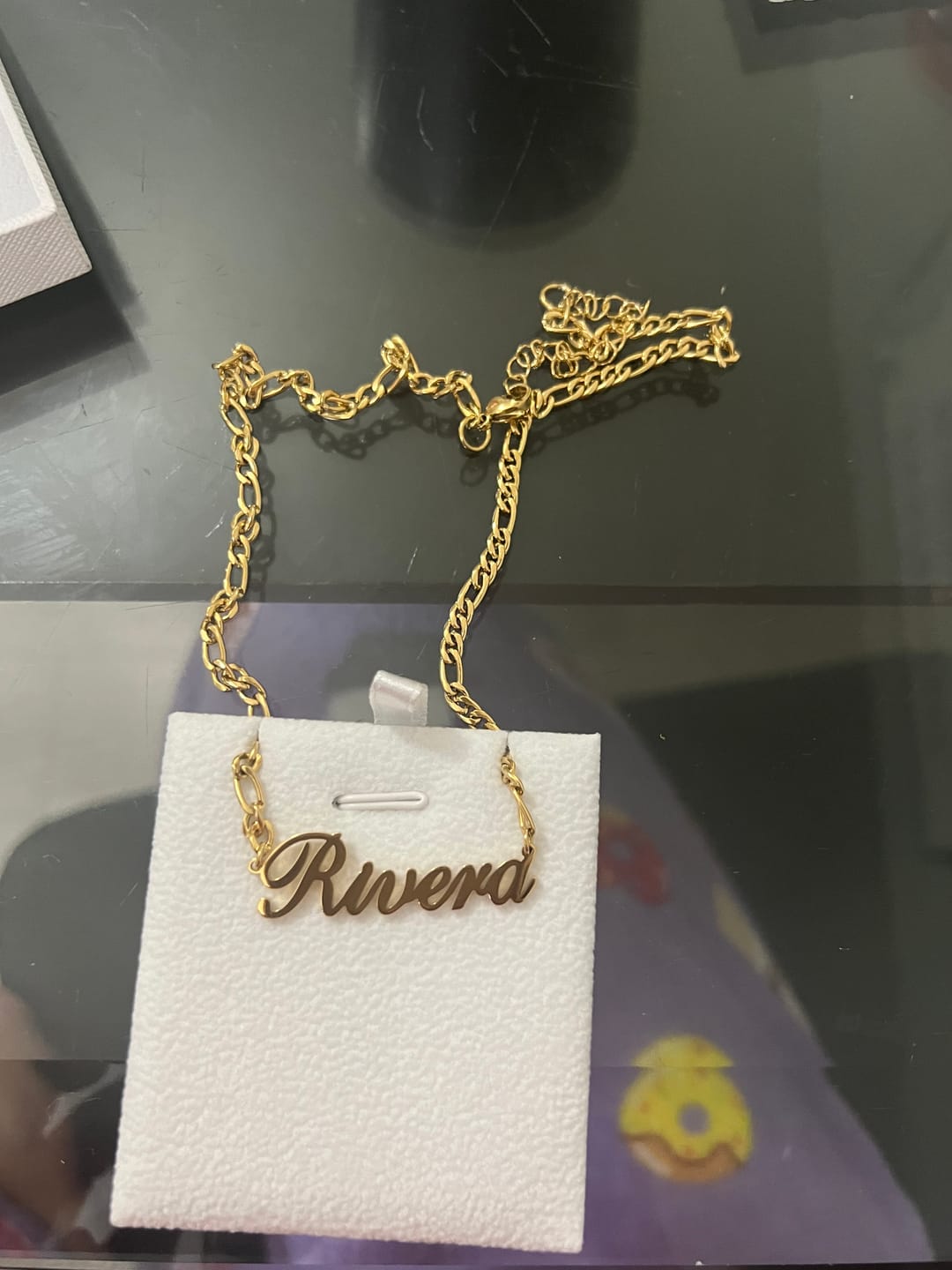 Customer photo review of LUX Name Necklace