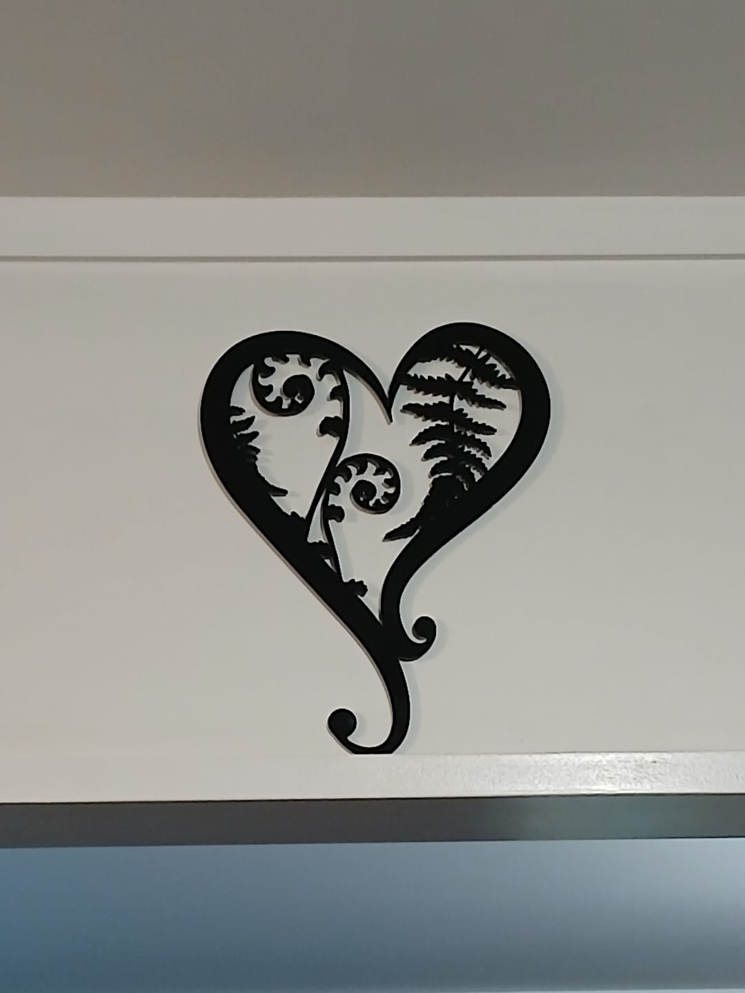 Customer photo review of Fern & Koru Heart Wall Art