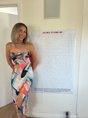 Customer photo review of Custom Personalized Giant Word Search