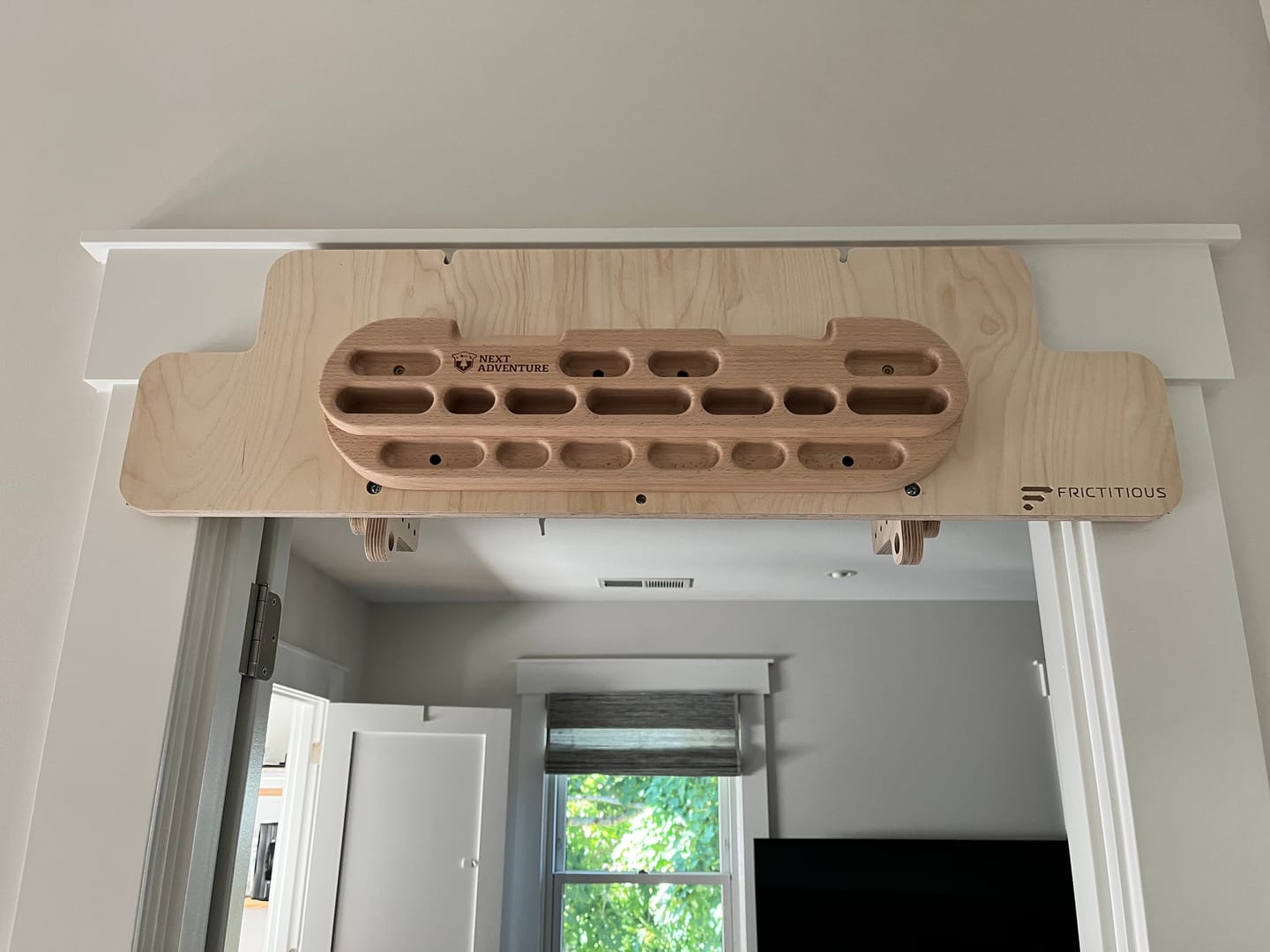 Customer photo review of Hangboard Doorway Mount