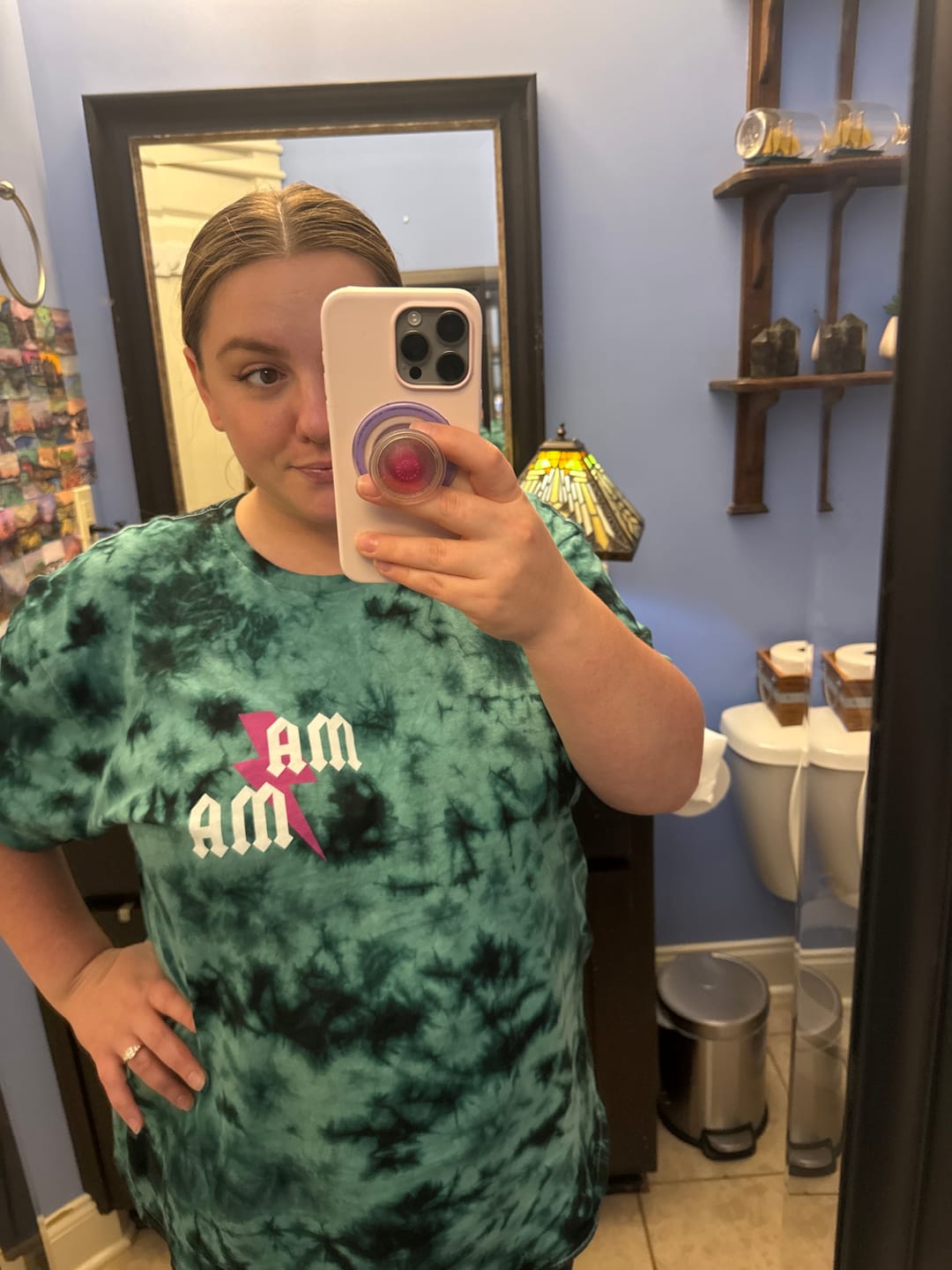 Customer photo review of MA⚡︎MA Left Chest • Teal Tie-Dye