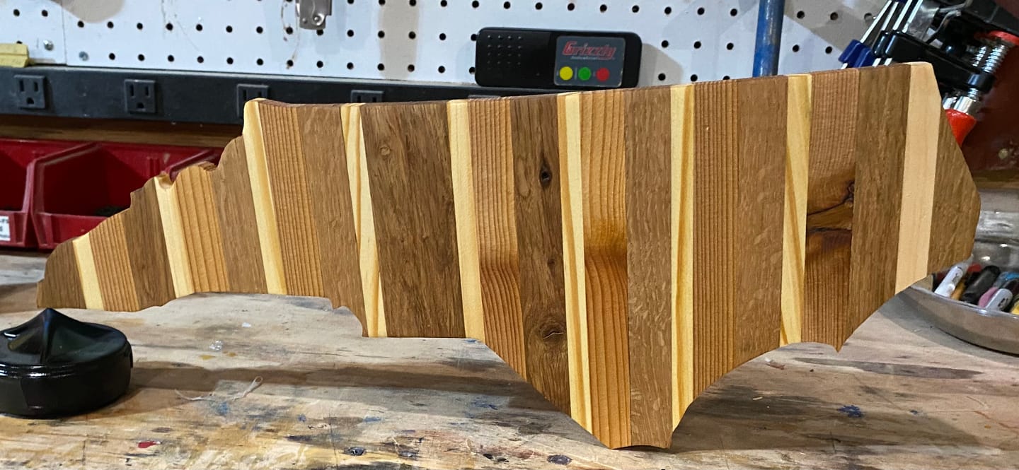 Customer photo review of 18.0x7.0" State Of North Carolina Acrylic Router Template