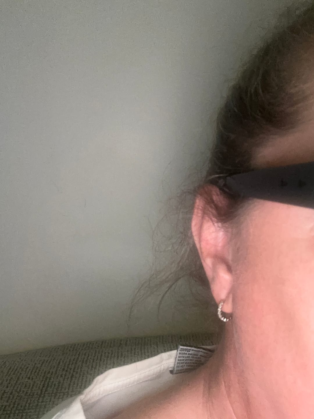 Customer photo review of Classic Sapphire Huggie Earrings