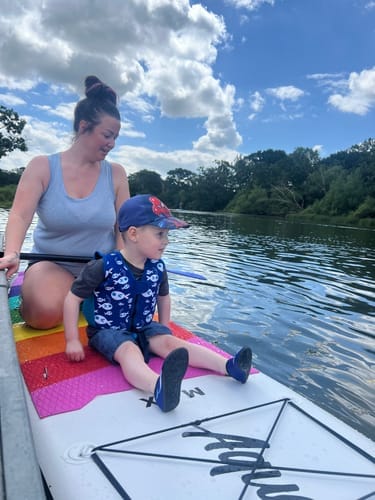 Customer photo review of Aquaplanet MAX 10’6″ Inflatable Paddle Board Package - Prism