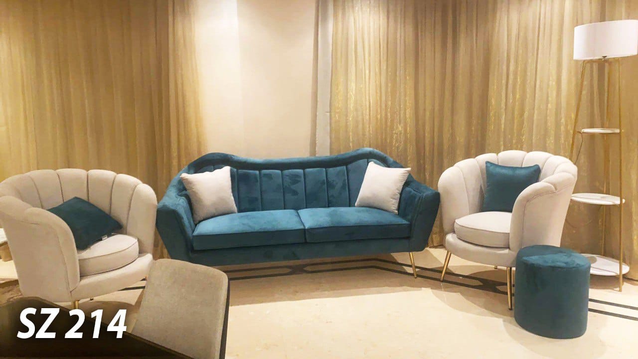 Customer photo review of انتريه مودرن 4 قطع بترولي و بيج – SZ214