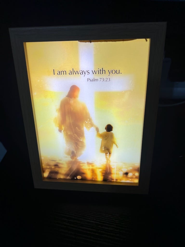 Customer photo review of The Jesus Lamp