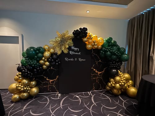 Customer photo review of Black and Gold Marble Chiara Arched Wall Covers